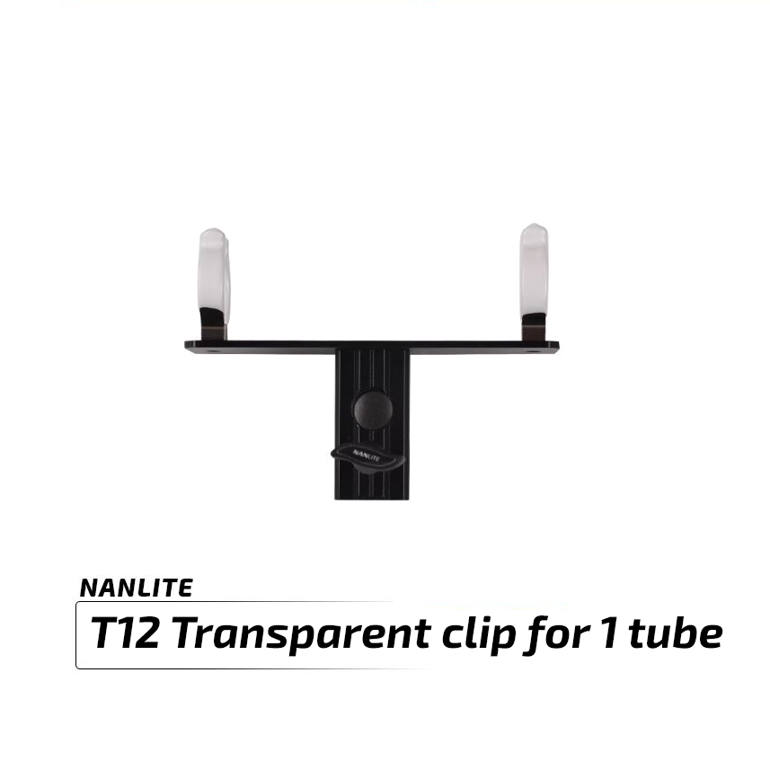 T12 transparent clip for 1 tube