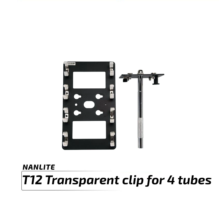 T12 transparent clip for 4 tube